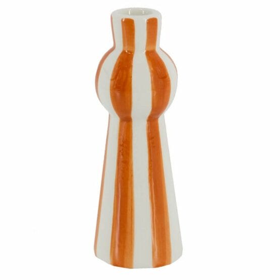 Kandelaar Stripe - Retro Orange - 17cm